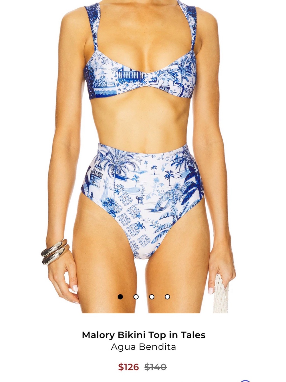 Agua Bendita Malory bikini top in Tales